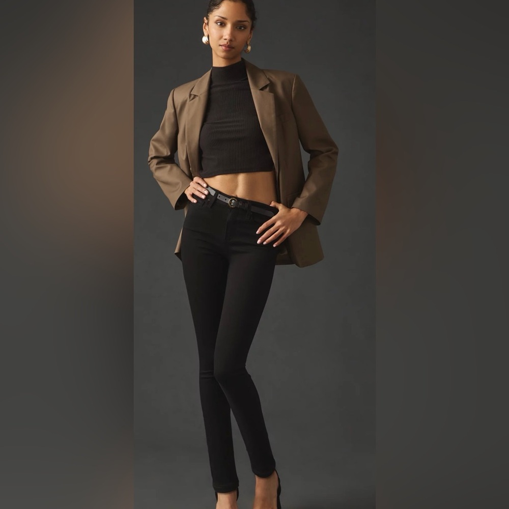 PAIGE Jet Black Skinny Jeans NWOT